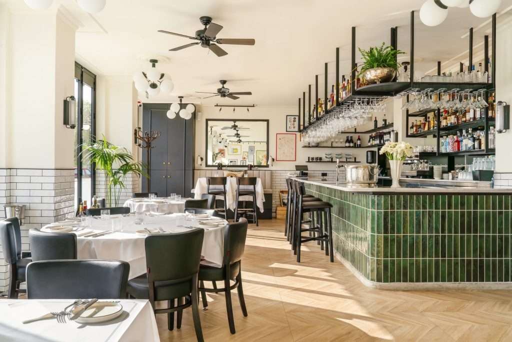 Bistro Bocca interior lighting controlled by Ampio